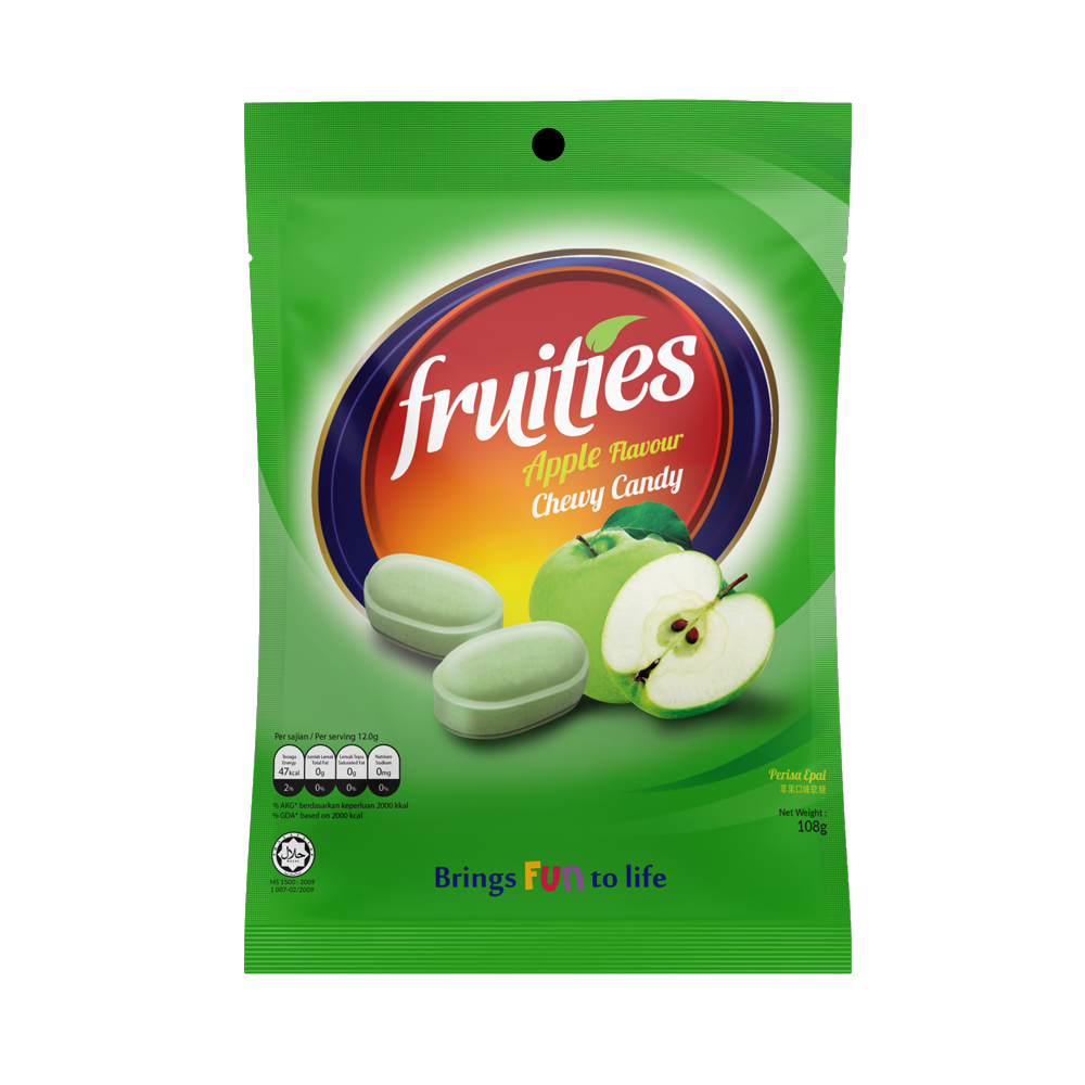 [SCP0167] Fruities Apple Flavour Chewy Candy 120g
