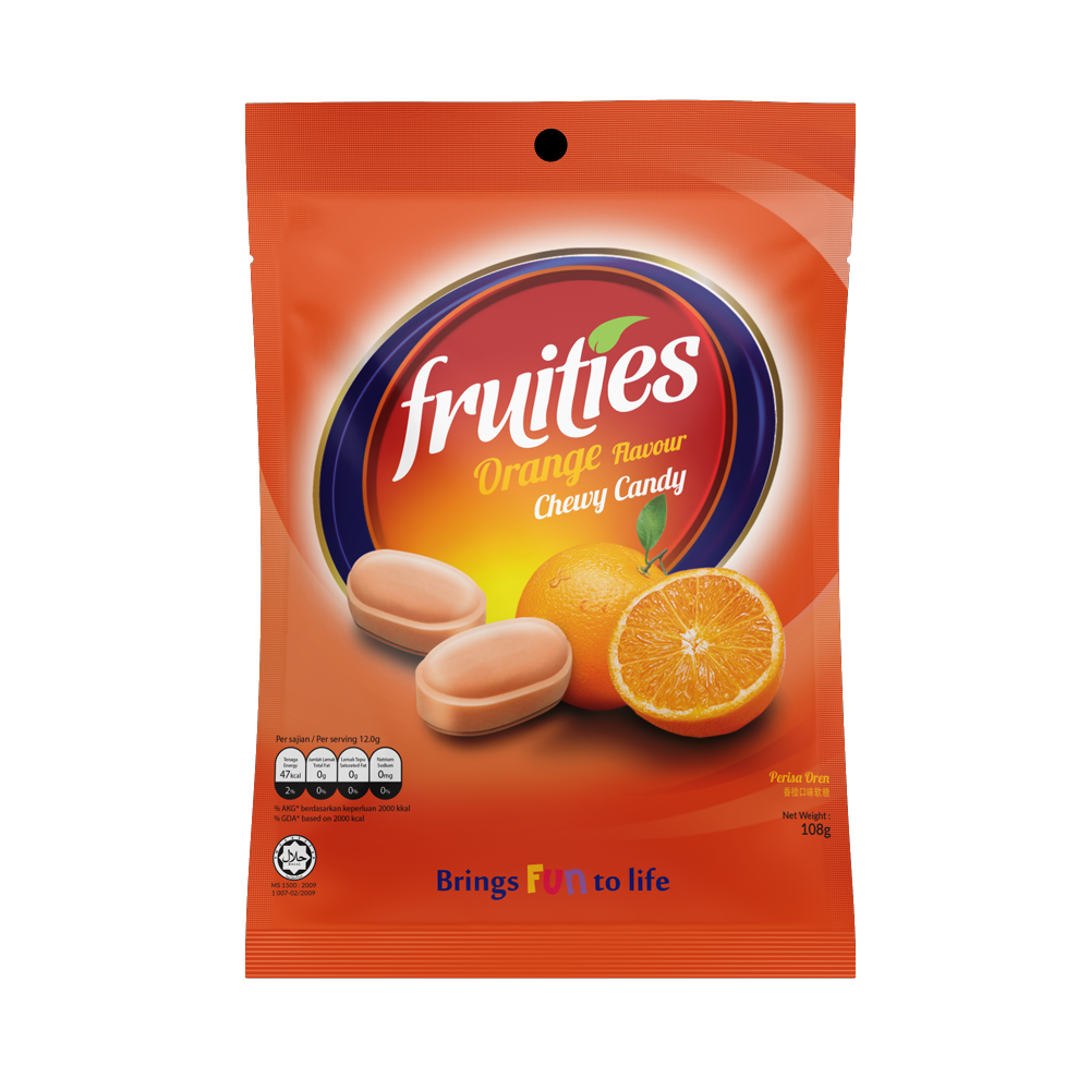 [SCP0170] Fruities Orange Flavour Chewy Candy 120g