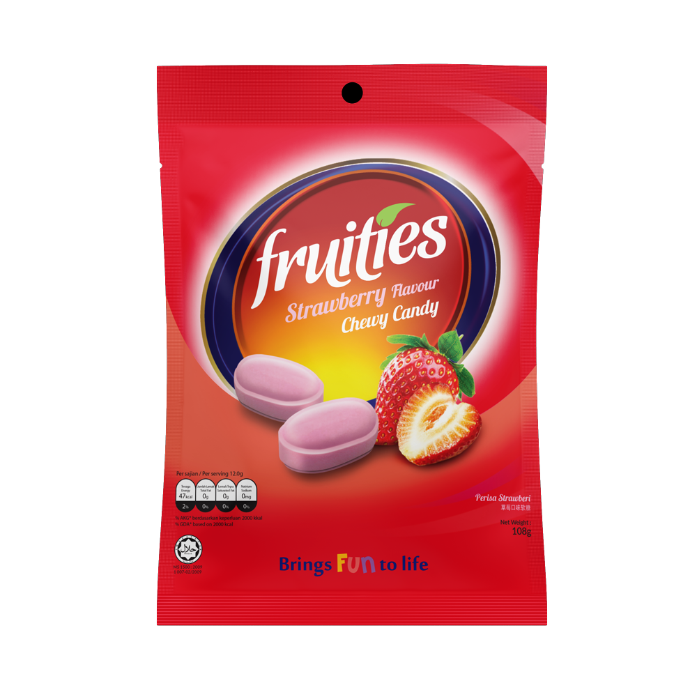 [SCP0171] Fruities Strawberry Flavour Chewy Candy 120g