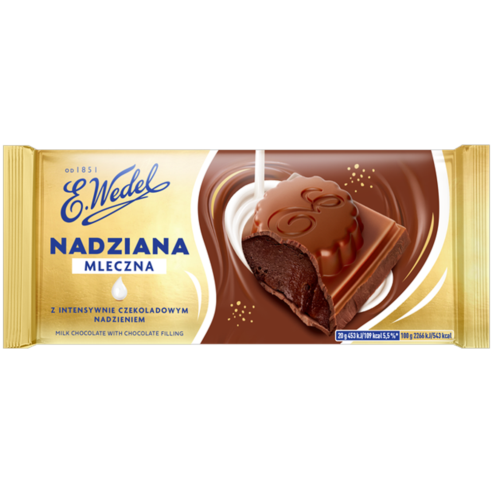 Wedel Nadziana Milk Filling Chocolate 100g