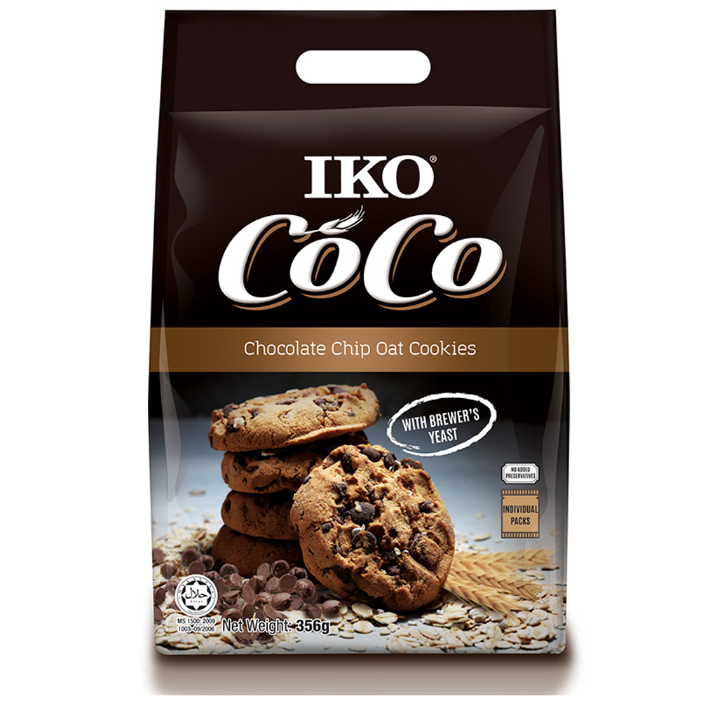 [SCP0282] IKO Coco Chocolate Chip Oat Cookies 356g