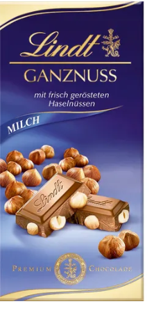 [SCP0397] Lindt Whole Nut (Ganznuss) Promo Chocolate 100g