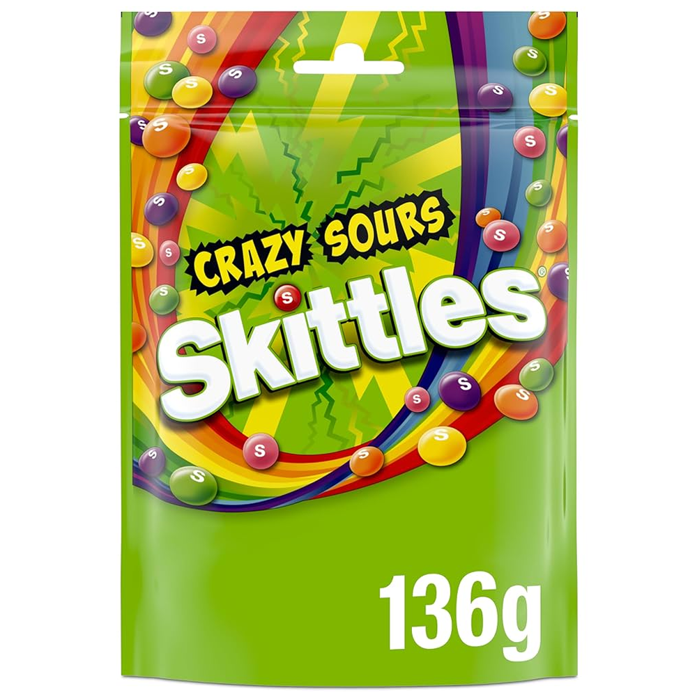 [SCP0635] Skittles Crazy Sour Chocolate Pouch 136g
