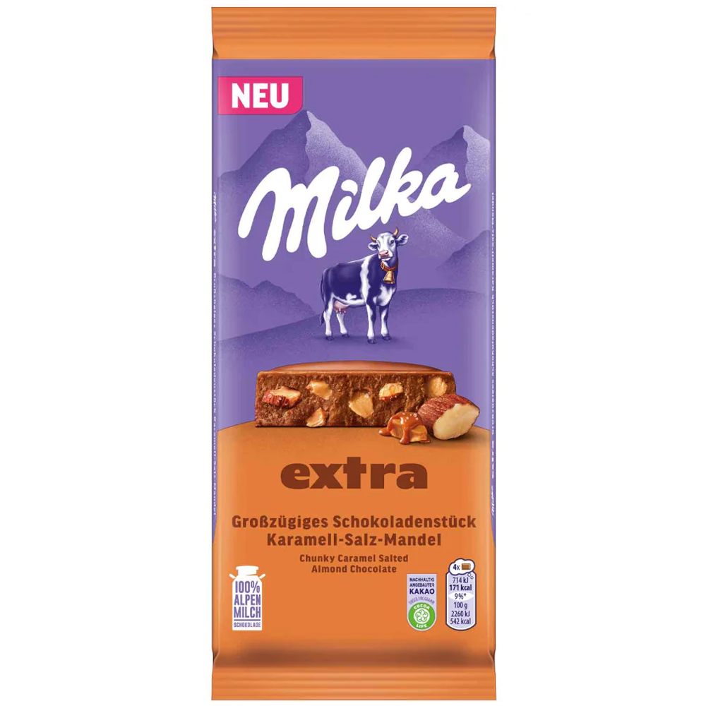 [SCP0644] Milka Extra Caramel Salted Almond Chocolate 190g