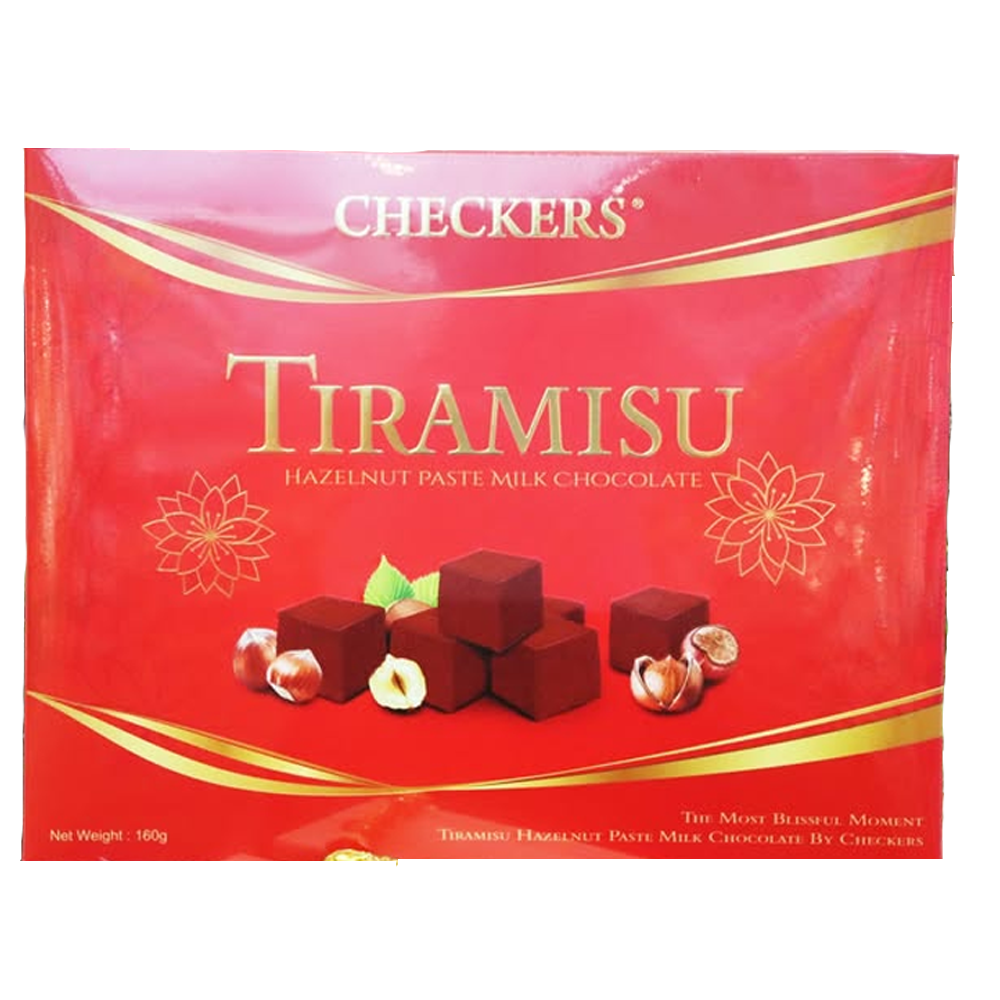 [SCP0698] Checkers Tiramisu Cube Hazelnut Paste 160g-Red