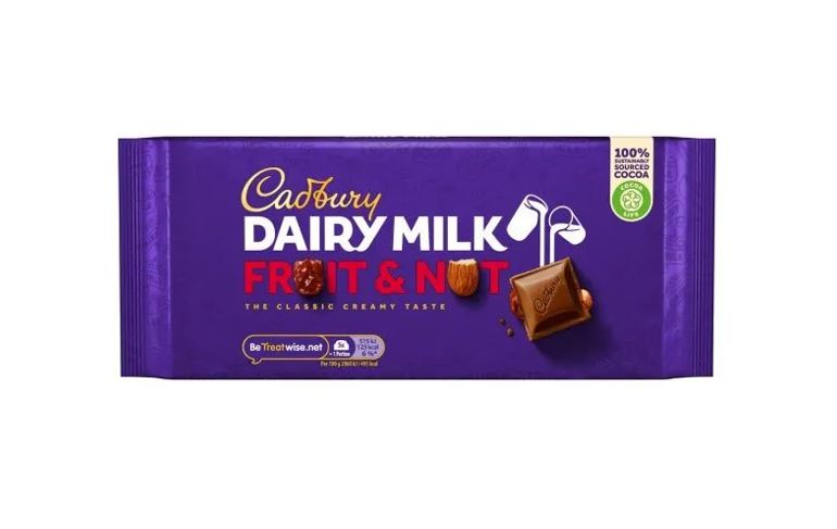 [STA0007] Cadbury Dairy Milk Fruit & Nut 180g