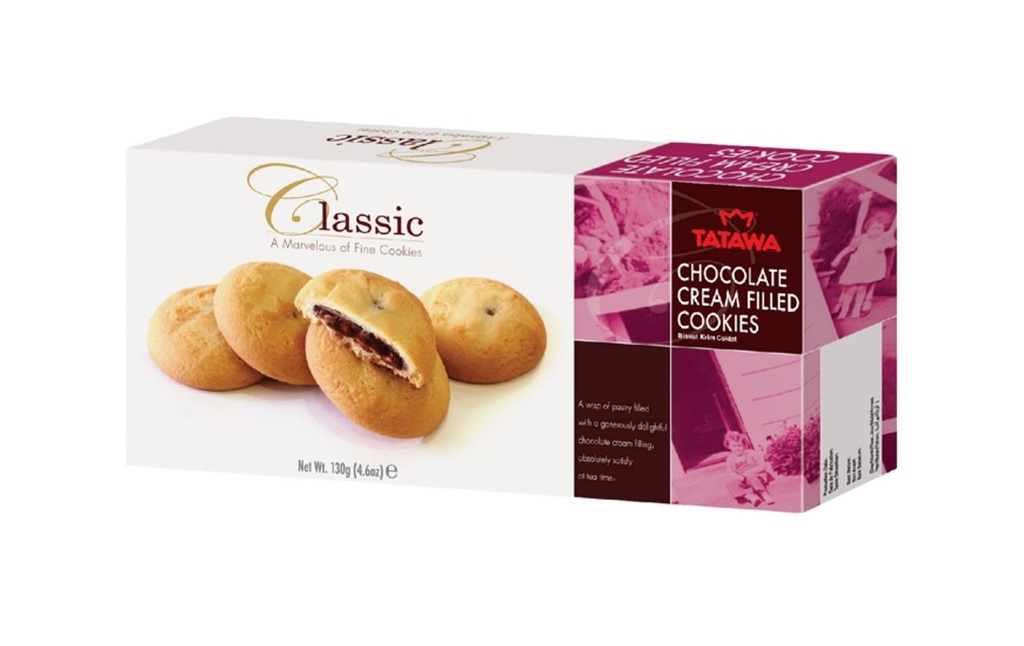 [TAT0009] Tatawa Classic Chocolate Cream Filled Cookies 130g