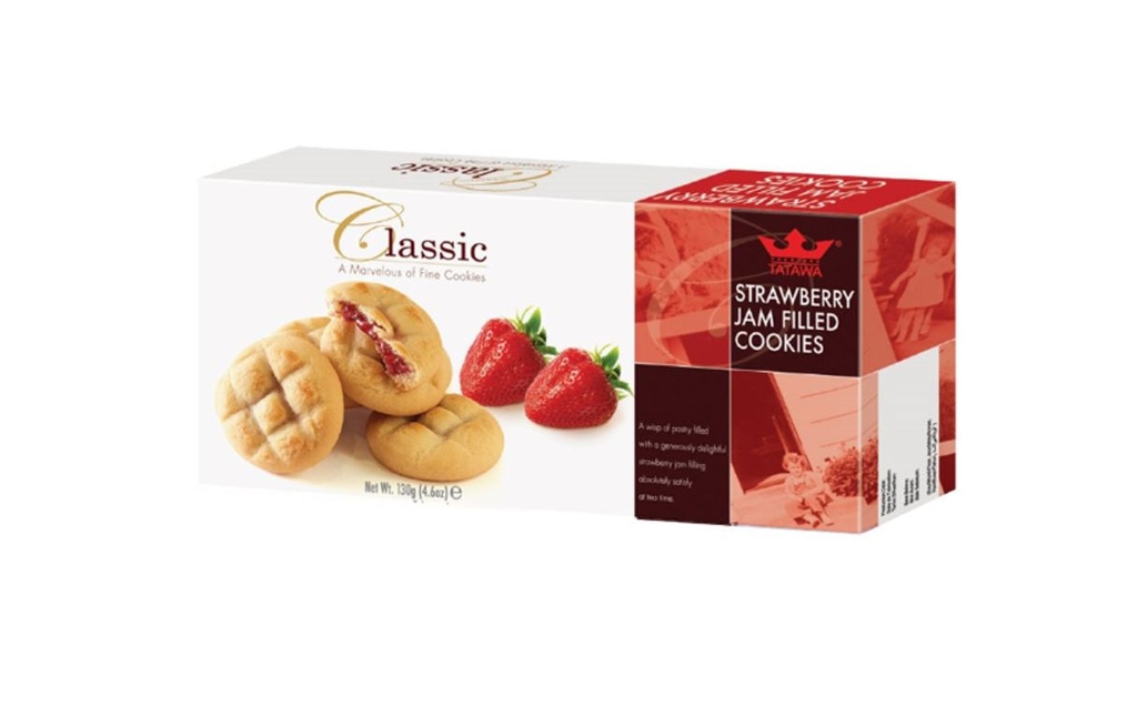 [TAT0010] Tatawa Classic Strawberry Jam Filled Cookies 130g