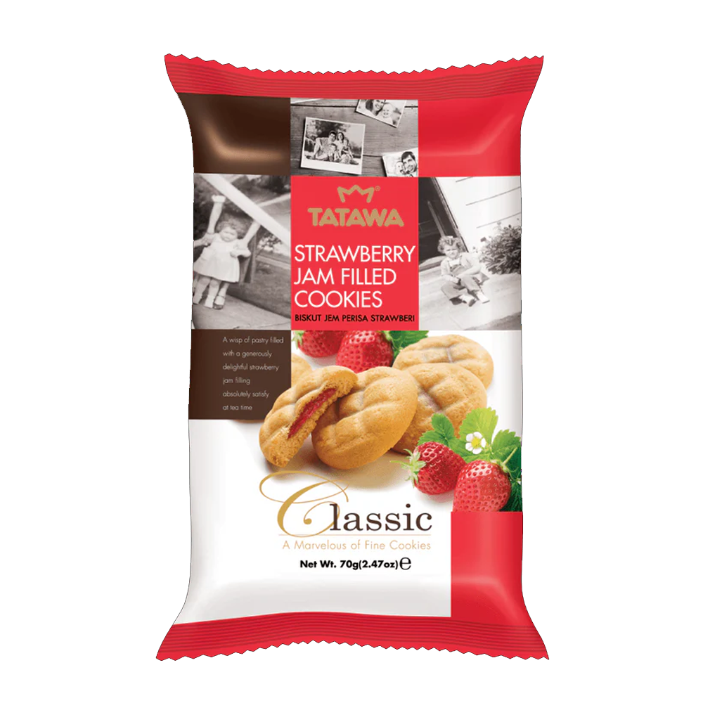 [TAT0082] Tatawa Classic Strawberry Jam Filled Cookies 70g