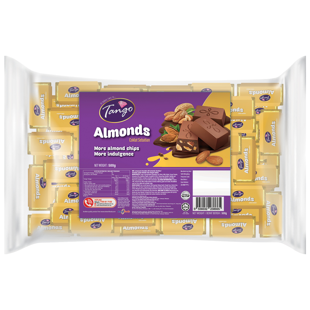 [TNG0038] Tango Chunkies Almond Bulk Pack 500g