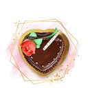 Chocolate Heart Cake 8"