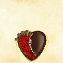 Chocolate Cream Heart Cake 11"