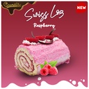 Half Raspberry Swiss Roll