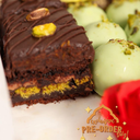 Pistachio Kunafa Brownie